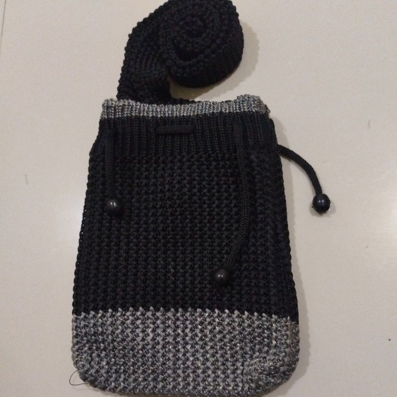 Tas Rajut selempang HP polos /tas rajut /Slingbag