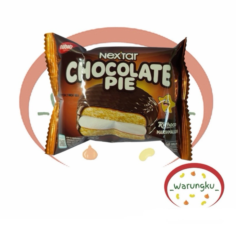 

CHOCOLATE PIE 1pcs NEXTAR CHOCO PIE SATUAN Rasa Coklat Keju Marshmallow Melted ChocoPie