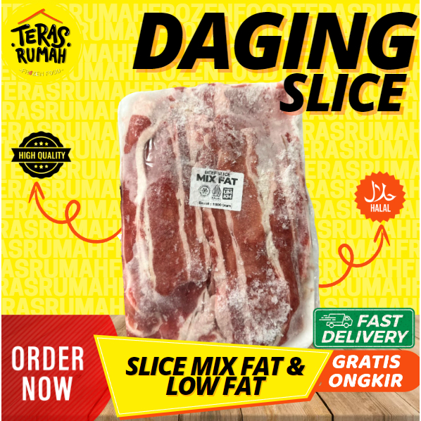 

KHUSUS INSTANT : BEEF SLICE DAGING SAPI MIX, LOW FAT (PACKING STEREOFOAM)