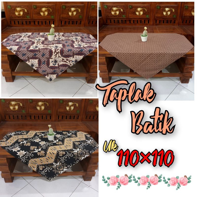 TAPLAK MEJA TAMU TAPLAK MEJA BATIK KANTOR SEKOLAH GURU UK 110×110