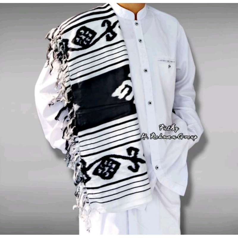 SUPER DEAL Sorban Hitam putih (F-1) bahan rayon super lembut dan adem selendang multifungsi sorban
