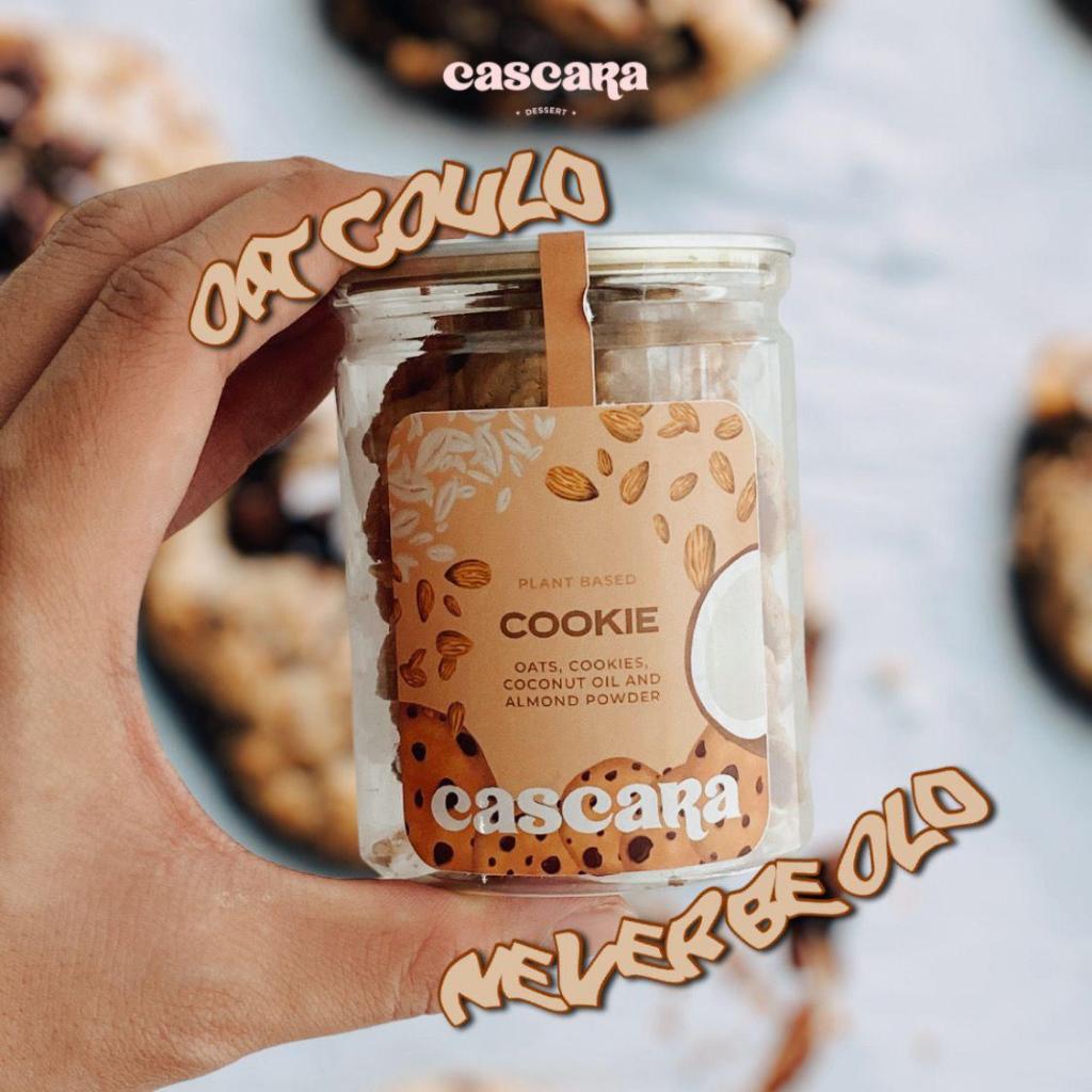 

Cascara Cookies - Oats Cookies Bites In Jar 180ml Gluten Free Eggless Plant Based Mini Cookies