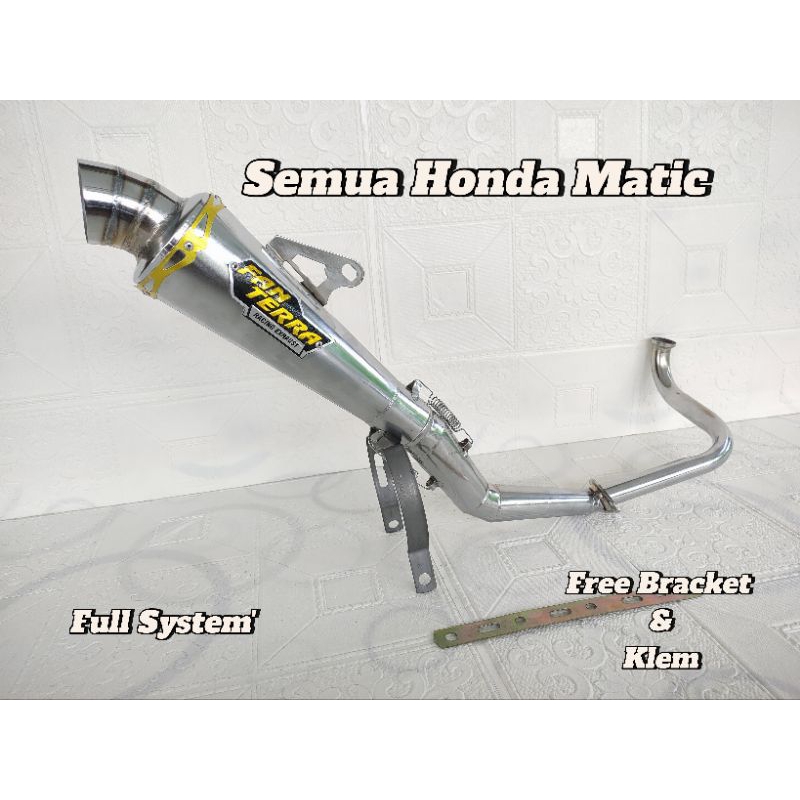 knalpot racing FANTERRA semua motor honda matic.beat karbu,beat pgm-fi,beat esp-fi,vario 110 karbu/t