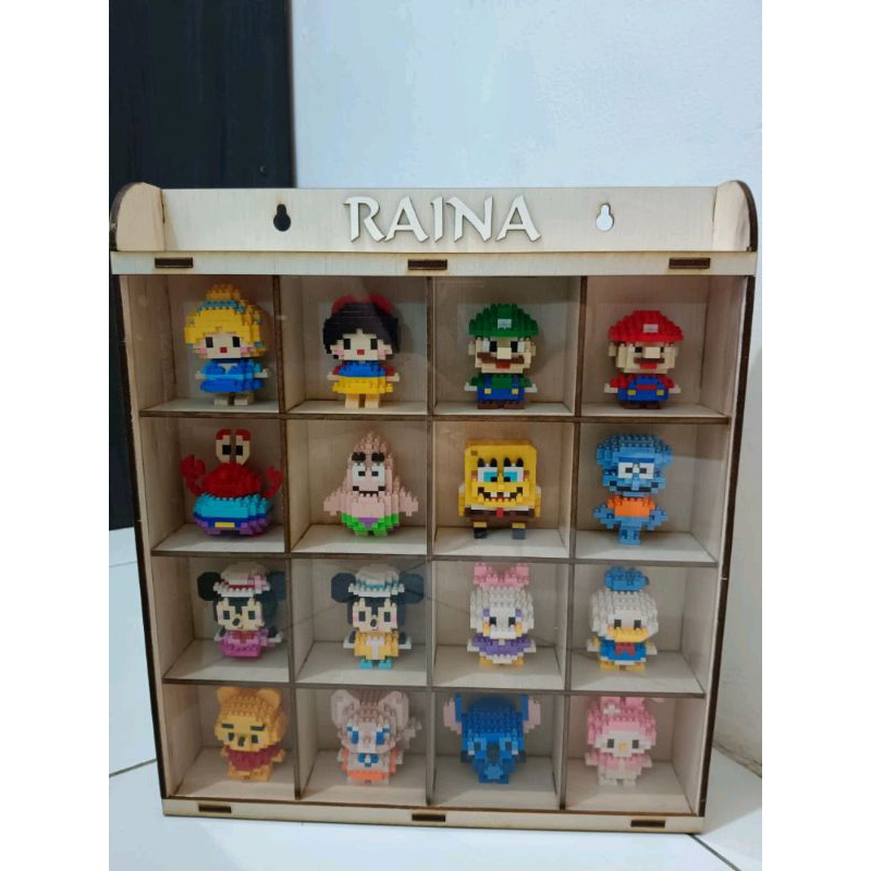 Rak mainan lego bricks minicraft DIY susun balok