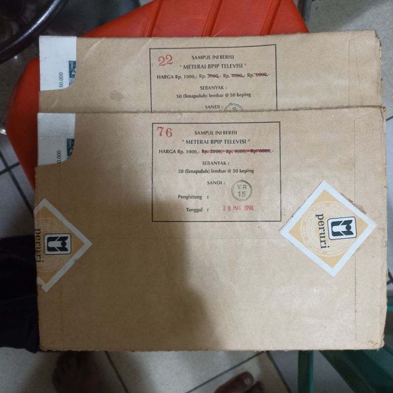 

materai 1000 rupiah bukti pembayaran iuran televisi isi 50 lembar