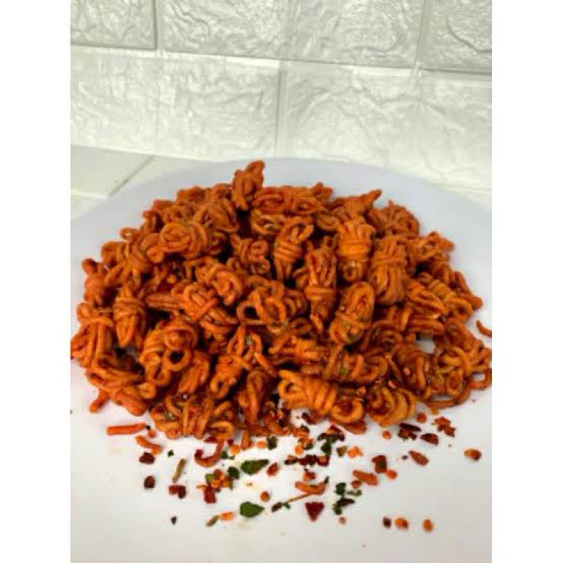 

500 gram mie gulung viral daun jeruk cetar kekinian