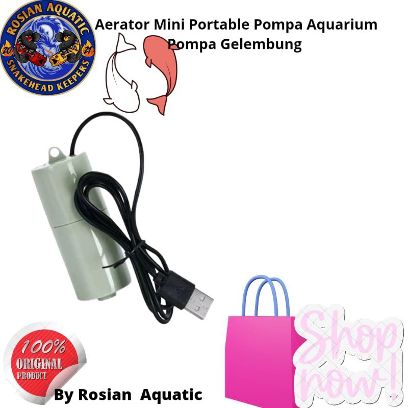 USB Aerator Mini Portable Pompa Aquarium Pompa Gelembung Aerator fish tank oxygenator usb