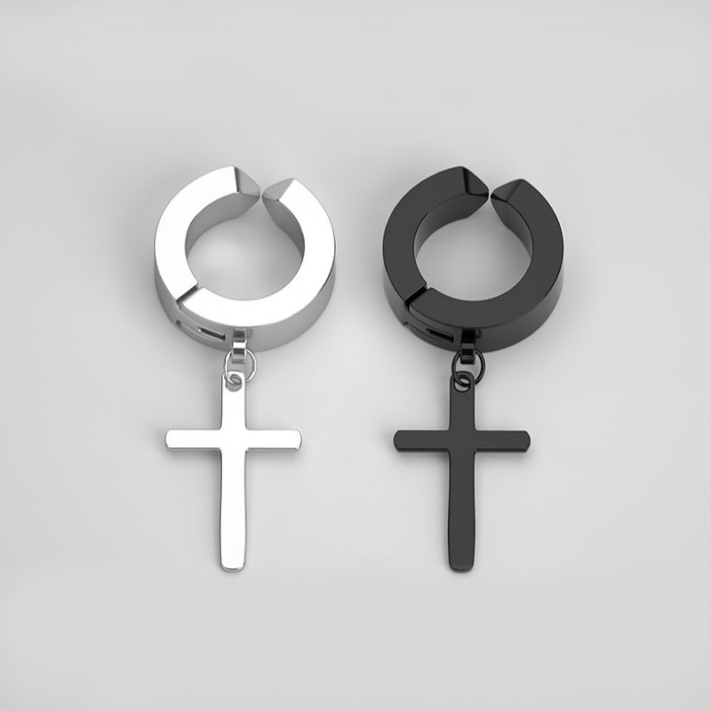 ANTING JEPIT TITANIUM PRIA WANITA MODEL KOTAK JEPIT SALIP HARAG PER 1 pics