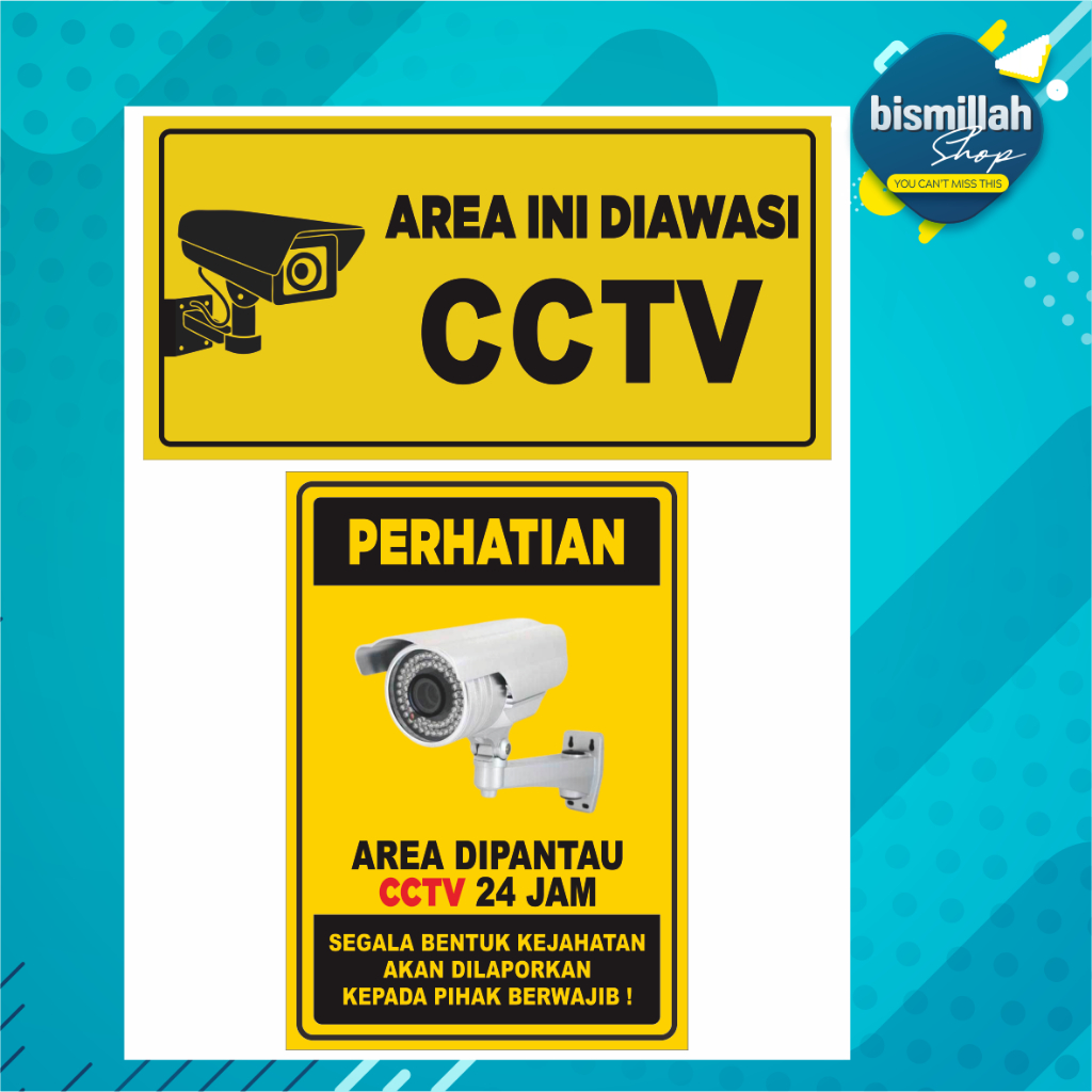 

(Min Order 3 Pcs ) Stiker Area CCTV