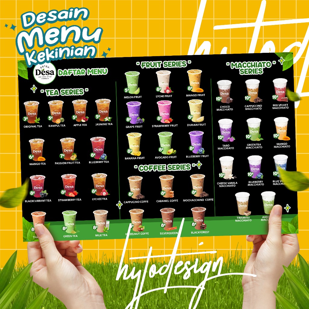 CETAK DESAIN MENU MAKANAN DAN MINUMAN