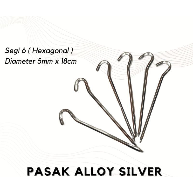 Pasak Tenda Camping - Pasak Alloy Murah - Pasak Alloy Hexagonal - Pasak Alloy Tendaki