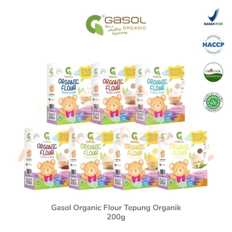 GASOL - Tepung Organik MPASI (Tepung Beras putih, merah, kacang, ubi, pisang, jagung, five grains)