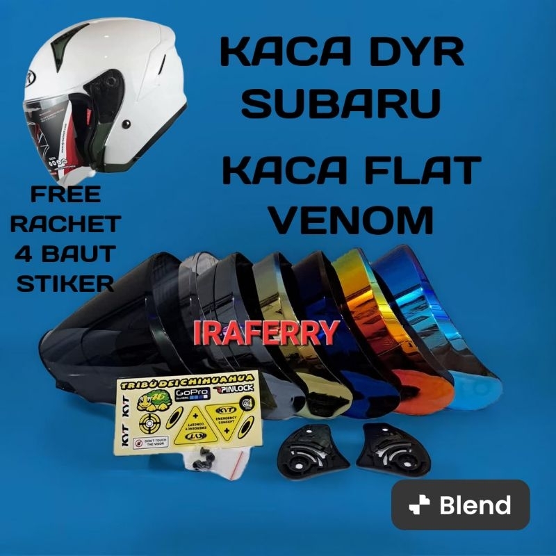 kaca helm dyr subaru | flat visor venom helm dyr subaru