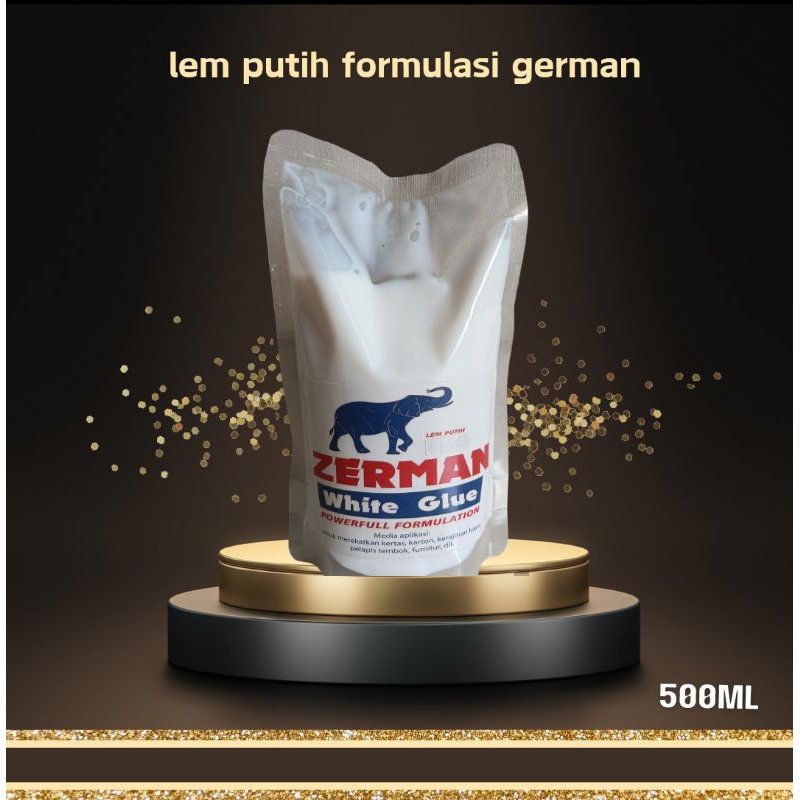 

lem zerman white glue lem putih/lem kardus,lem kertas/lem meja/lem pvac/lem plamir 500g