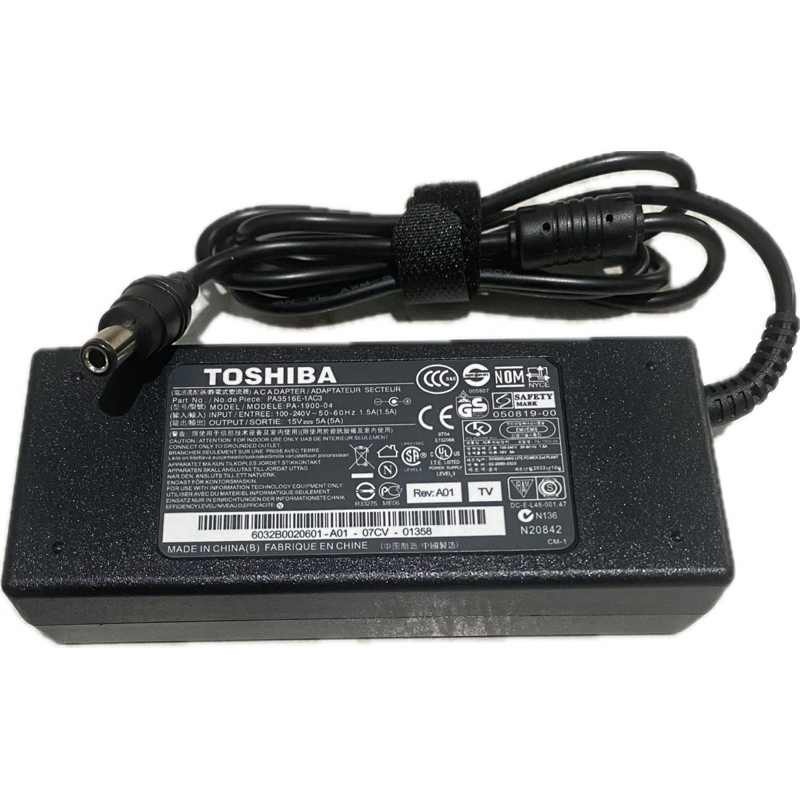 Adaptor Charger Toshiba 15V 5A Portege M200,M700,M400,M3500,R200 Tecra A7 A8 A9 A10 portege Series