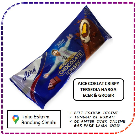 

Es Krim Ice Cream Eskrim Aice Coklat Crispy Bandung Cimahi