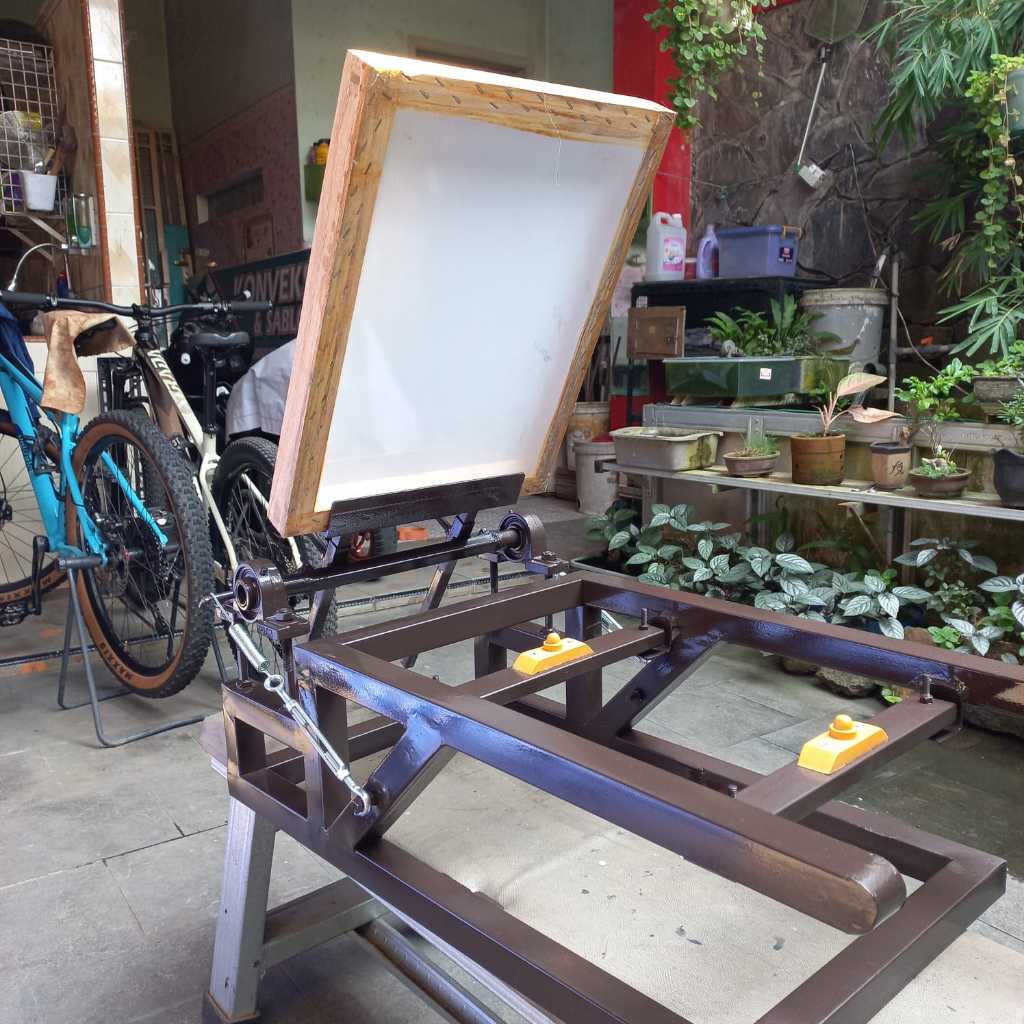 Meja sablon kaos singel rotary