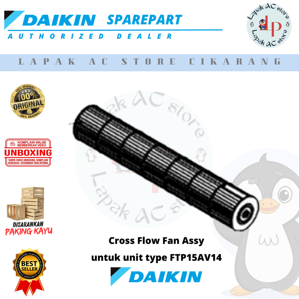 Blower Indoor AC DAIKIN Malaysia 1/2 PK FTP15AV14