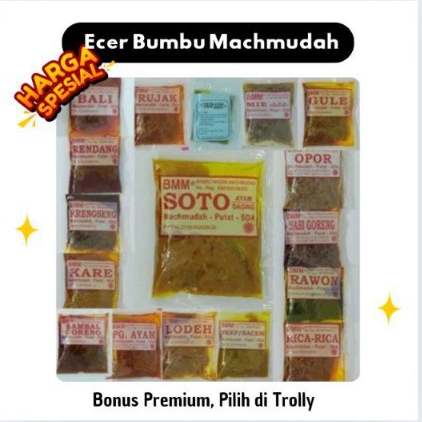 

[CO Dapat Bonus Premium] Bumbu Masak Machmudah 55 -58 Gram BMM Bumbu BMM Bumbu Sidoarjo Ambil Langsung Dari Pabrik Soto Rawon Rendang Terbaru