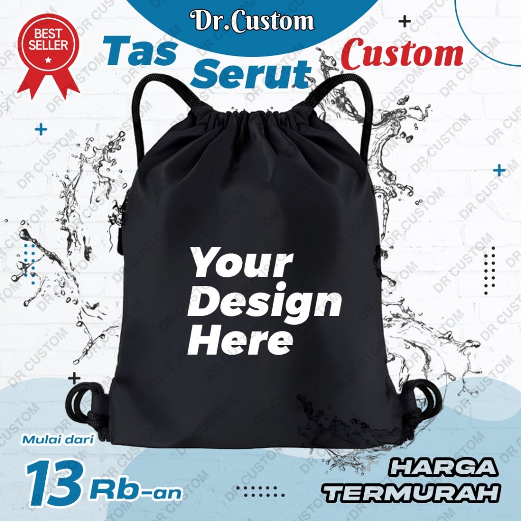 Custom Sablon Tas Serut Ransel-Tas Umroh-Tas Olahraga