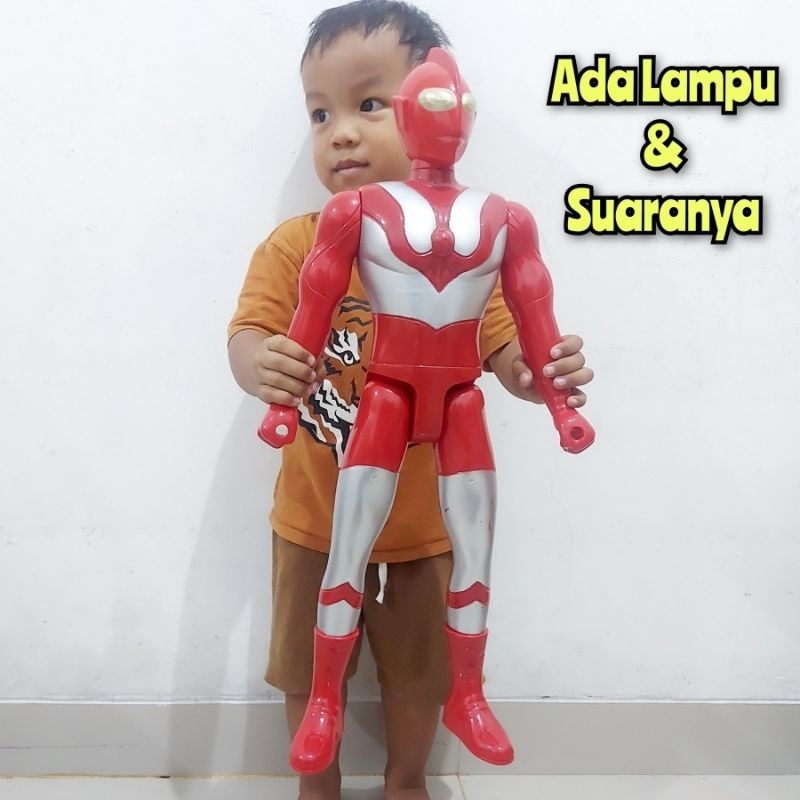 Mainan Figur Ultraman Uk Jumbo - Action Figure Robot Ultramen Merah Besar Koleksi Anak Laki Cowok