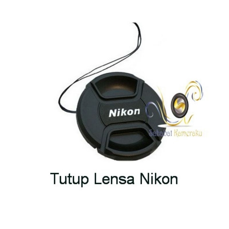 Front Lens Cap Cover Tutup Lensa Nikon Nikkor 52mm 55mm 58mm 62mm 67mm 72mm 77mm 82mm lenscap Kamera