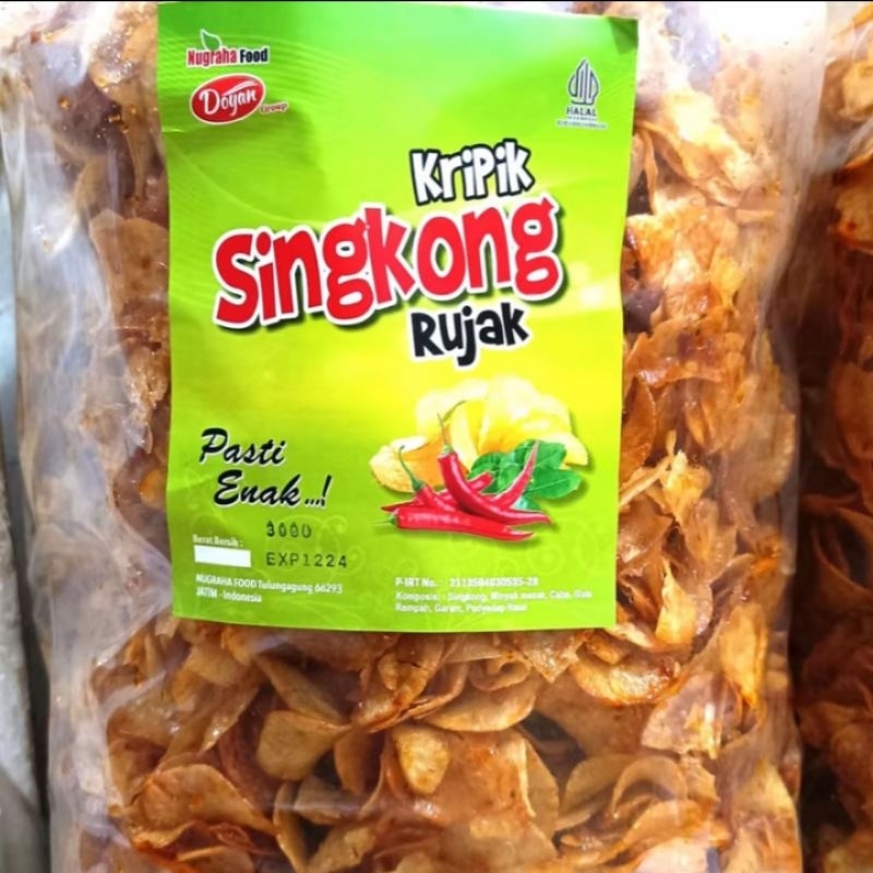 

Kripik singkong bumbu rujak | pedas balado 1 kg | snack jajanan