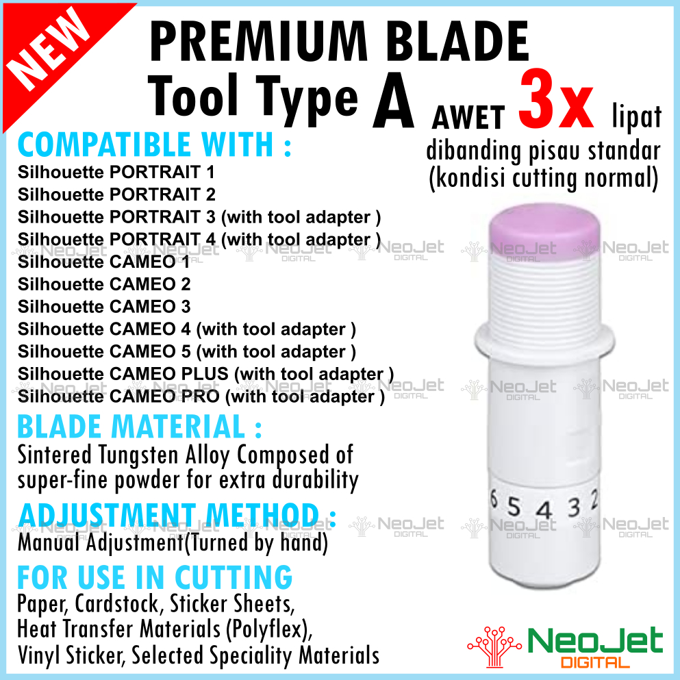 

Silhouette blade pisau Premium blade untuk Mesin Cutting Silhouette Cameo Portrait