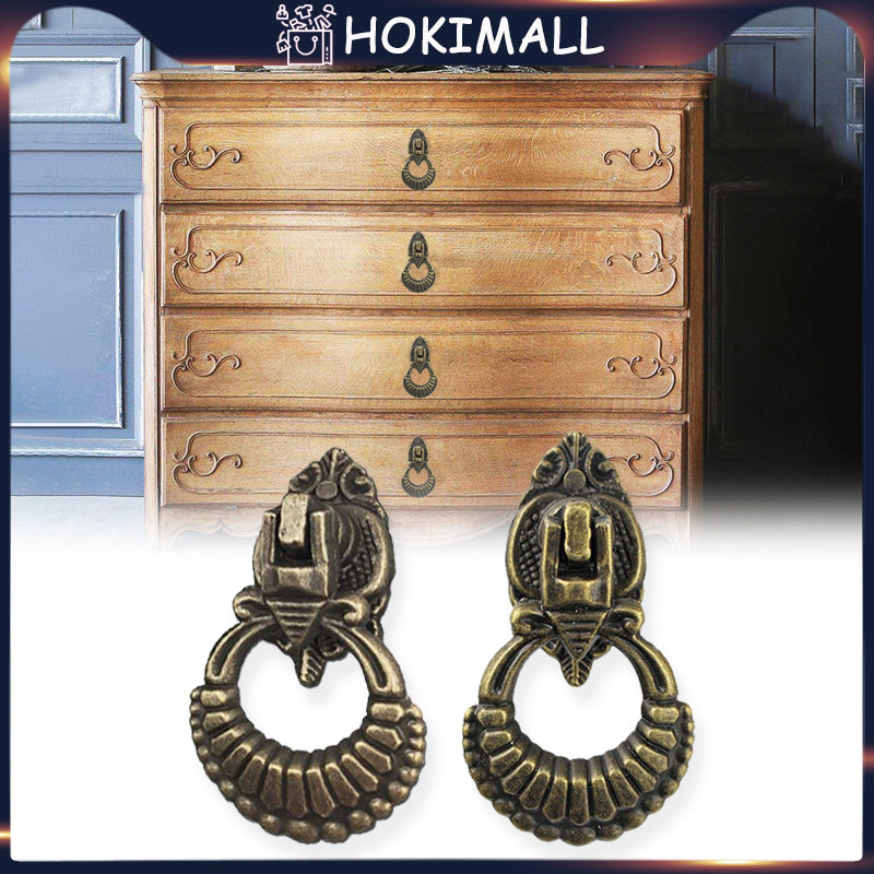 Tarikan Knob Laci Lemari Antik Klasik/Handle Tarikan Laci / Pintu Lemari Brass Cincin Vintage Klasik
