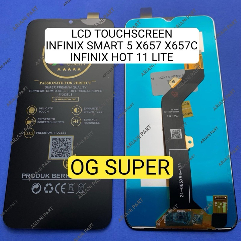 LCD TOUCHSCREEN INFINIX SMART 5  / INFINIX HOT 11 LITE / X657 / X657C /  X657B 2020 ITEL VISION 1 PL