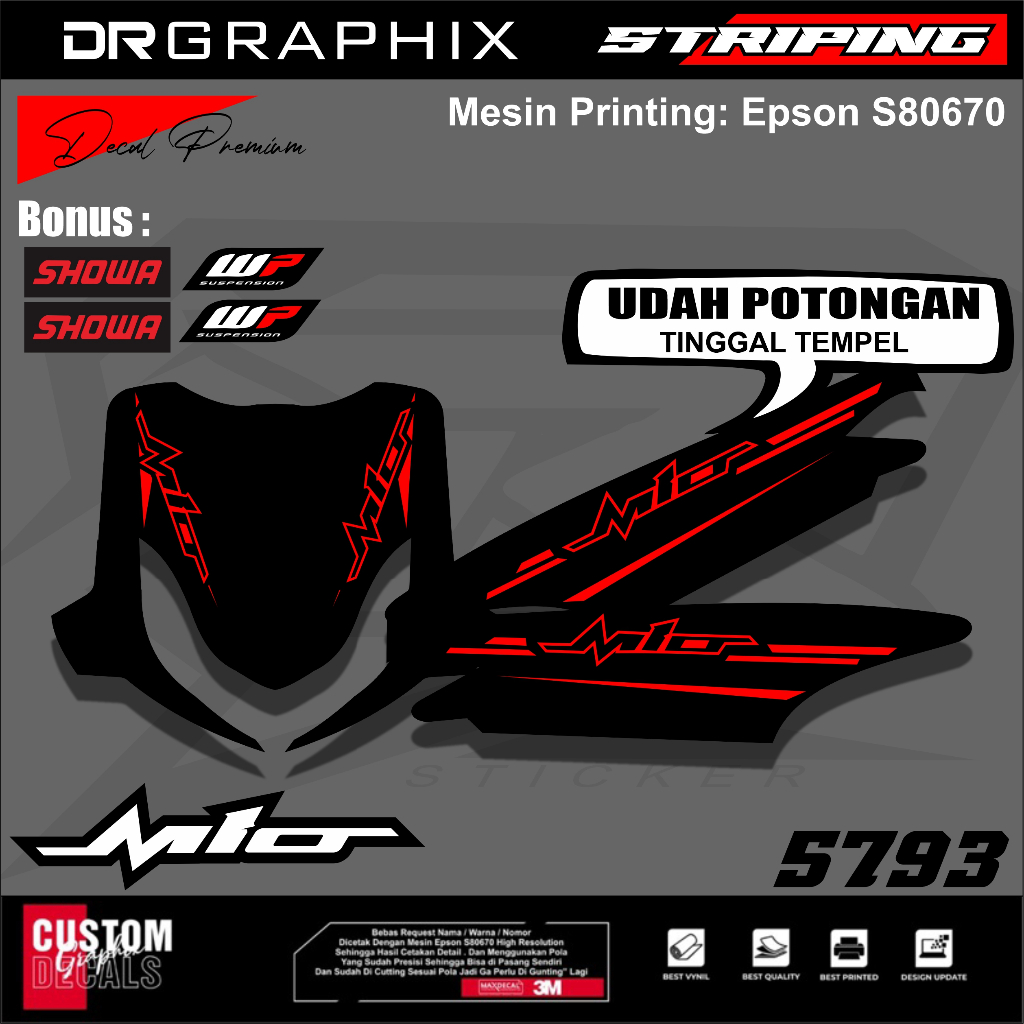 Striping Variasi Mio Sporty/Smile MX Thailand-Full Set Body Striping Mio Sporty 2010-Modifikasi Mio