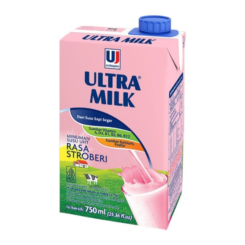 

Susu Ultra Milk Rasa Strawberry 750ml