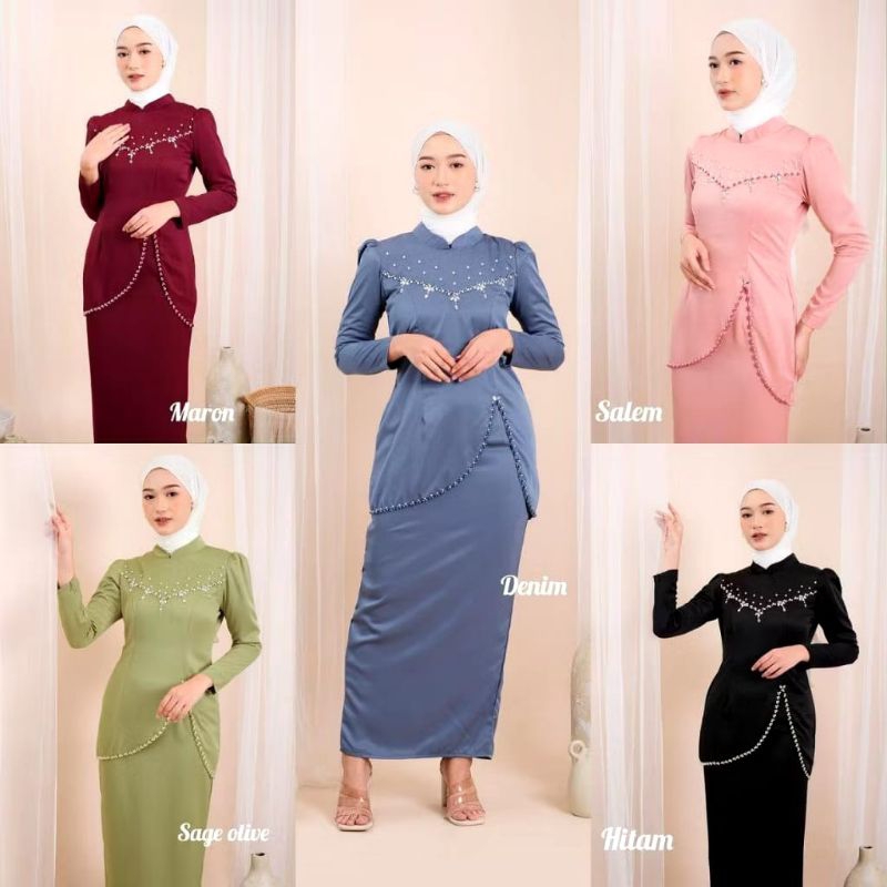 Oneset Baju Kurung Melayu Malaysia Free Hijab