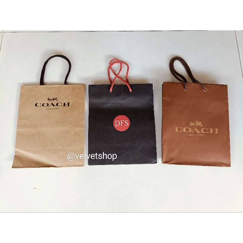 Paperbag Shopping Bag Original tas belanja exclusive branded Coach New York DFS