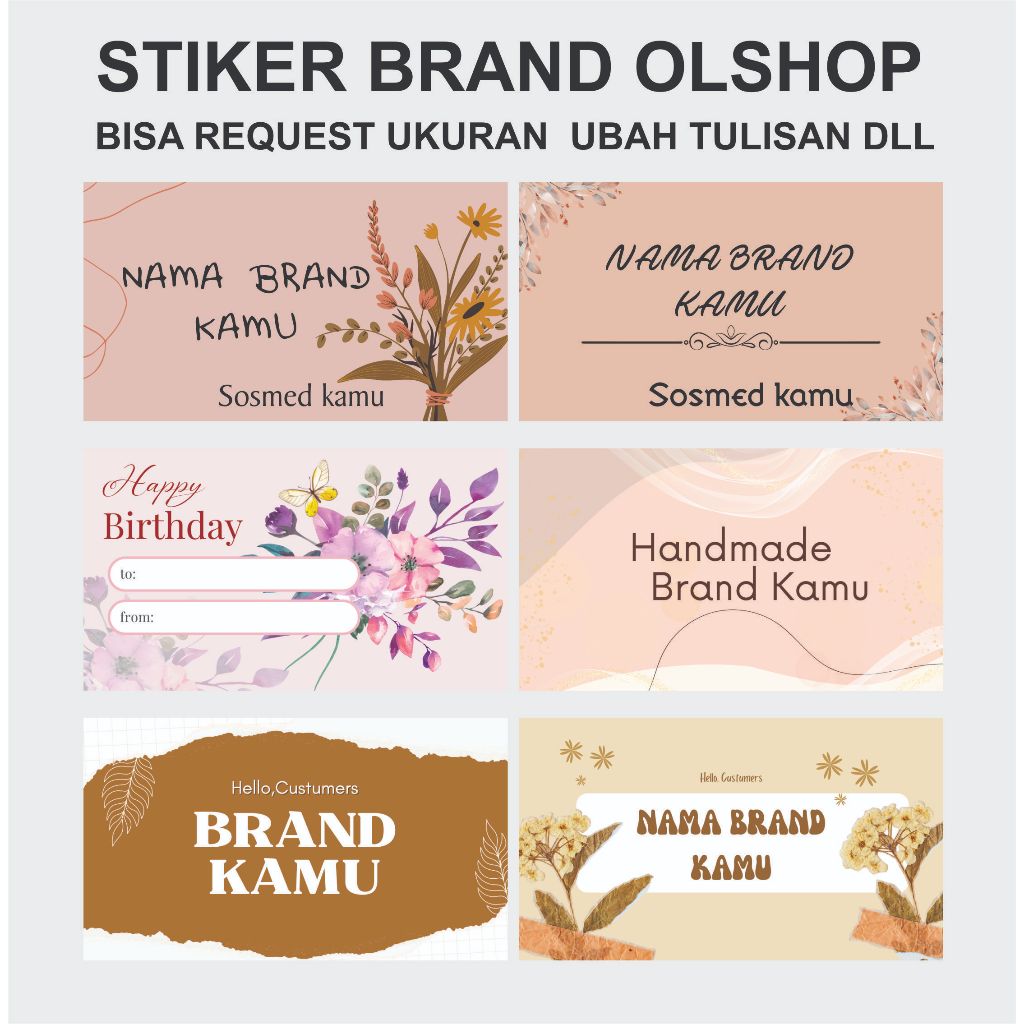 

STIKER BUKET / STICKER OLSHOP / USAHA UMKM / STIKER BRAND / STICKER LABEL / STICKER FLORIST BOUQUET