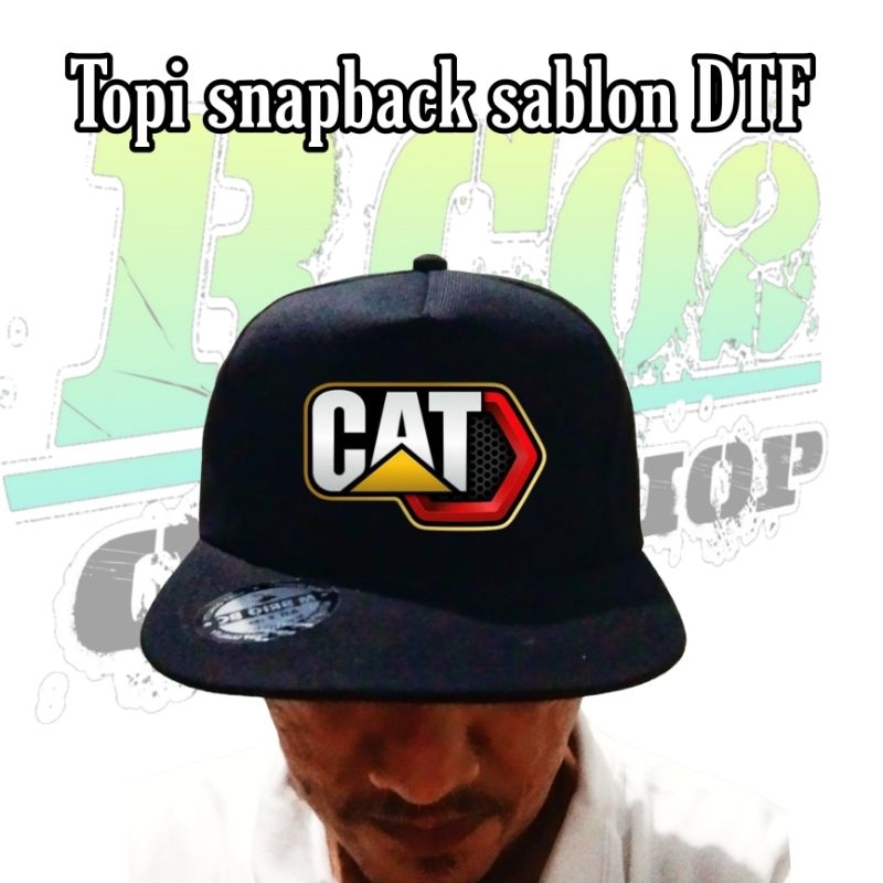 Topi snapback logo cat /Caterpillar/topi Hiphop /topi sablon DTF