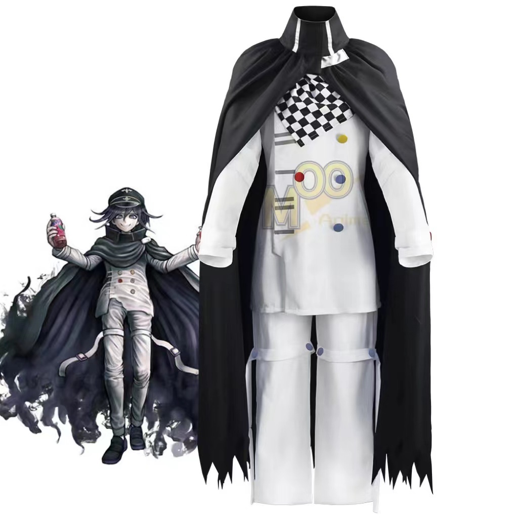 Danganronpa V3 cosplay costume Kokichi Oma cosplay csotume and wig and cloak and hat Anime and gamin