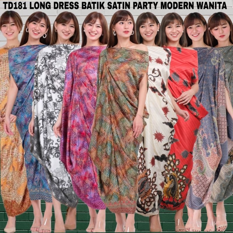TD181 LONG DRESS BATIK / DRESS WANITA MODERN/ LONG DRESS PARTY/DRESS MODERN TRENDY 181
