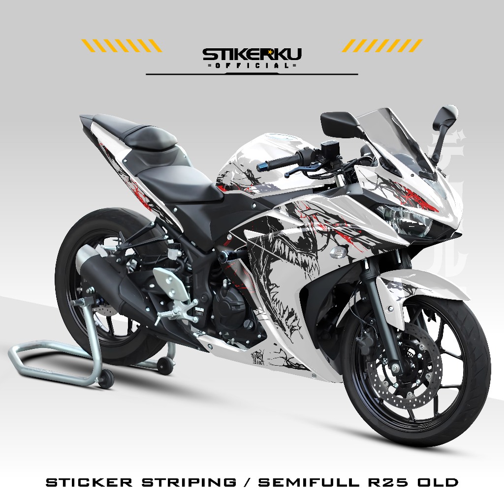 STRIPPING SEMIFULL YAMAHA R25 / MOTIF 6 / STICKER VARIASI YAMAHA R25 / AP 250 / YZF-25 / STIKER R25