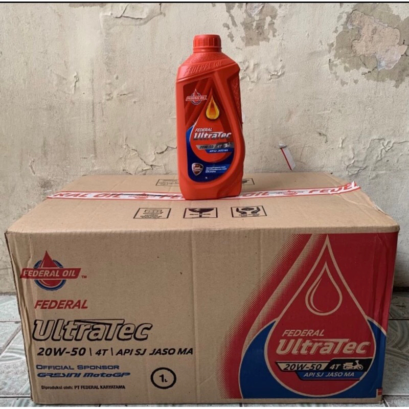 Oli Mesin Federal Ultratec 1LT Satu Dus Isi 24 Botol