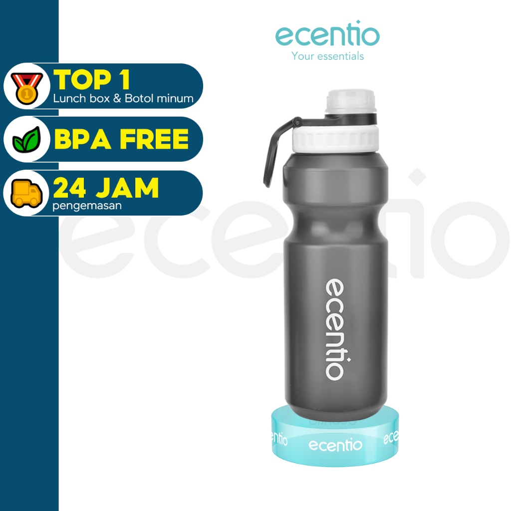 ecentio sport botol minum 750ml botol air sport plastic bottle tempat minum bpa free