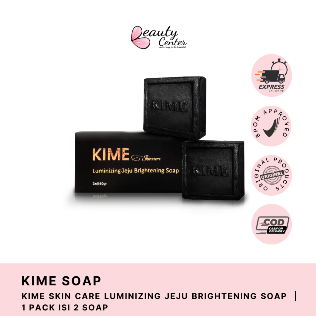 KIME SABUN SKINCARE LUMINIZING JEJU BRIGHTENING SOAP [ 1 PACK ISI 2 SOAP ] ORIGINAL