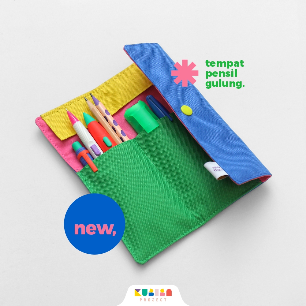

Roll Up Pencil Case / Tempat Pensil Gulung (Biru) | KUBISA Project