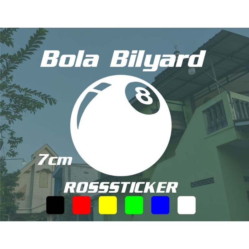 cutting sticker bola bilyard - stiker timbul bola bilyard