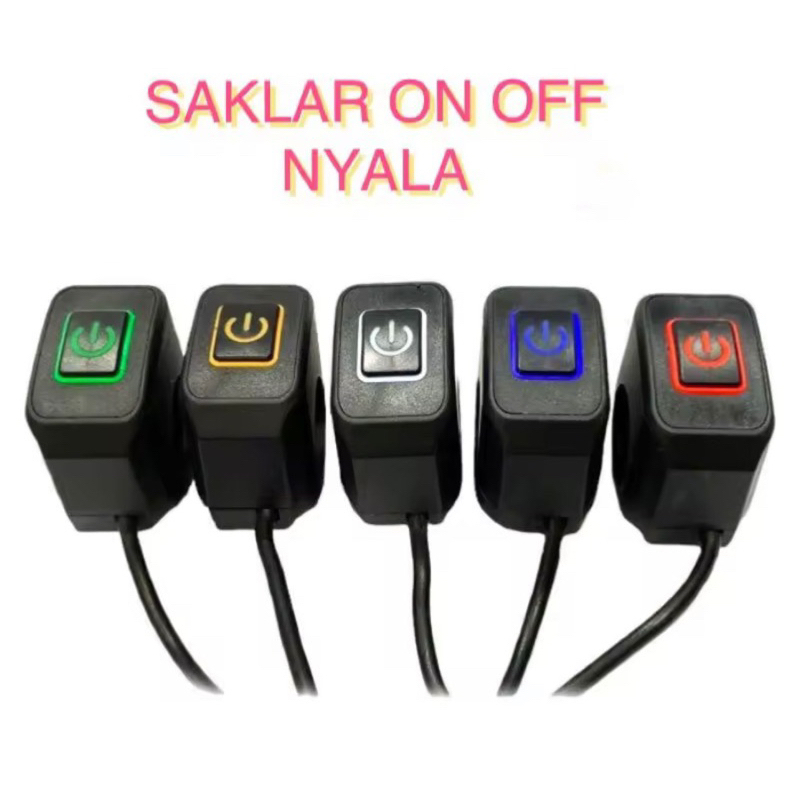 saklar on off LED lampu saklar on off saklar stang on off waterproof universal beat crf KLX Vixion d