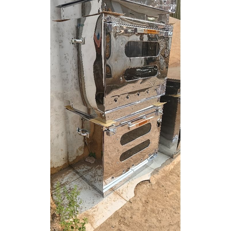 OVEN GAS BAHAN STAINLESS UK 60X40X45 CM API ATAS BAWAH, OVEN GAS LENGKAP MEJA KAKI+RODA, oven, oven 