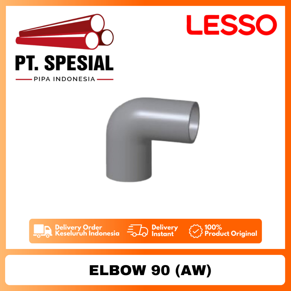 Knee 90 PVC AW Lesso 6 Inch / Keni AW / Elbow 90 AW Lesso / Knee AW Lesso - 10