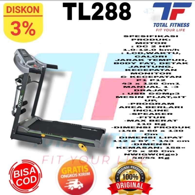 Treadmill Elektrik TL288