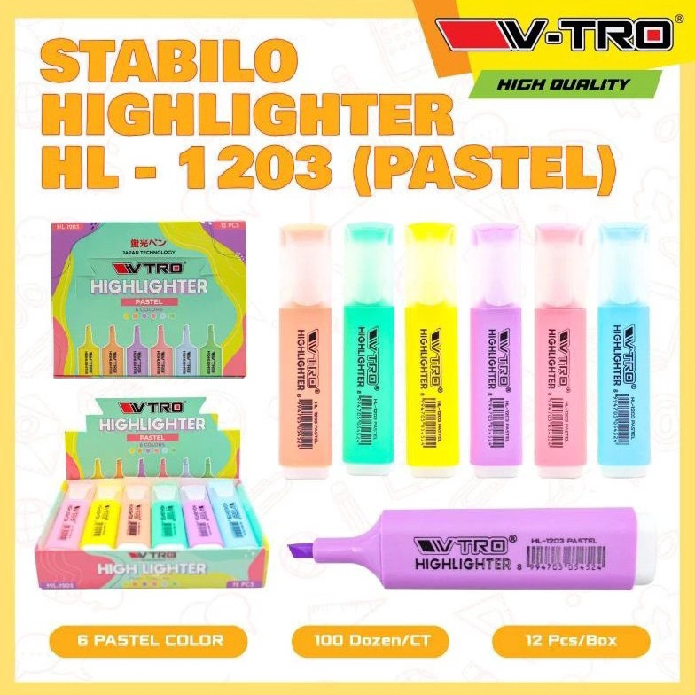 

KODE M34T Stabilo Vtro Highlighter 1pak12pcs