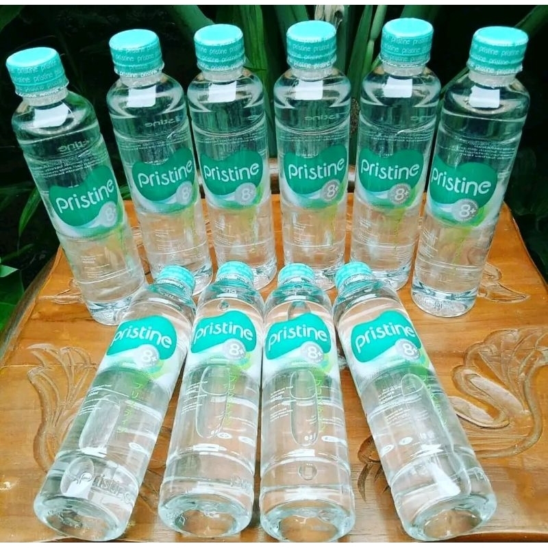 

Minuman Kemasan PH Air Mineral Pristine 8+ 8.6 400ML 400 m 1 dus karton Isi 24 Botol